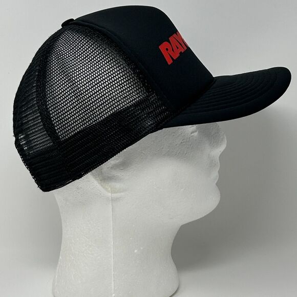 Vintage 90s Rayovac Batteries Trucker Hat Cap Battery Mesh Snapback Black - Picture 8 of 10
